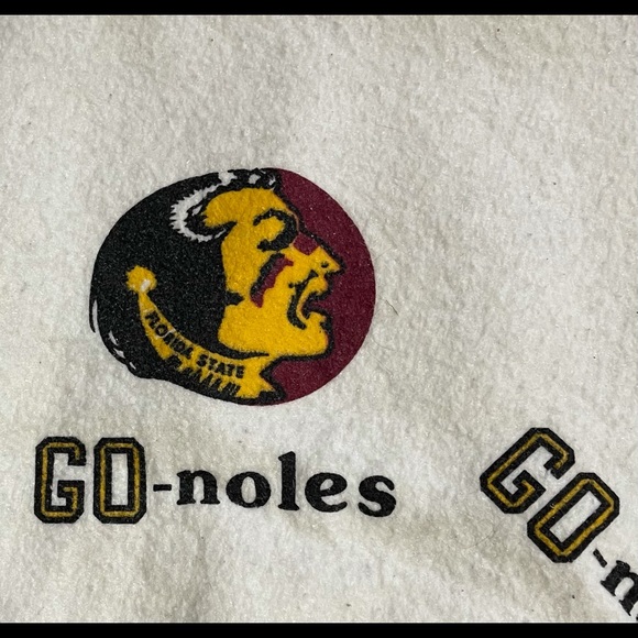 Rare Vintage Florida State FSU Blanket Made In USA - Picture 2 of 4